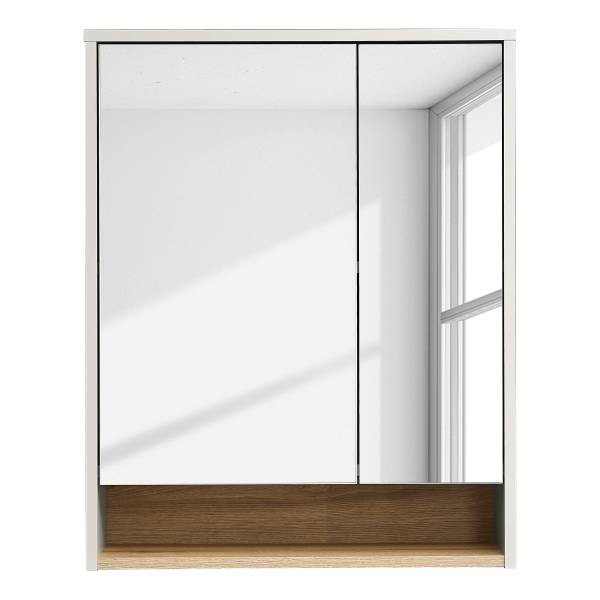 Spiegelschrank Atuabo - Kaschmir / Eiche Evoke Dekor