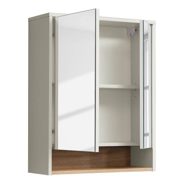 Spiegelschrank Atuabo - Kaschmir / Eiche Evoke Dekor