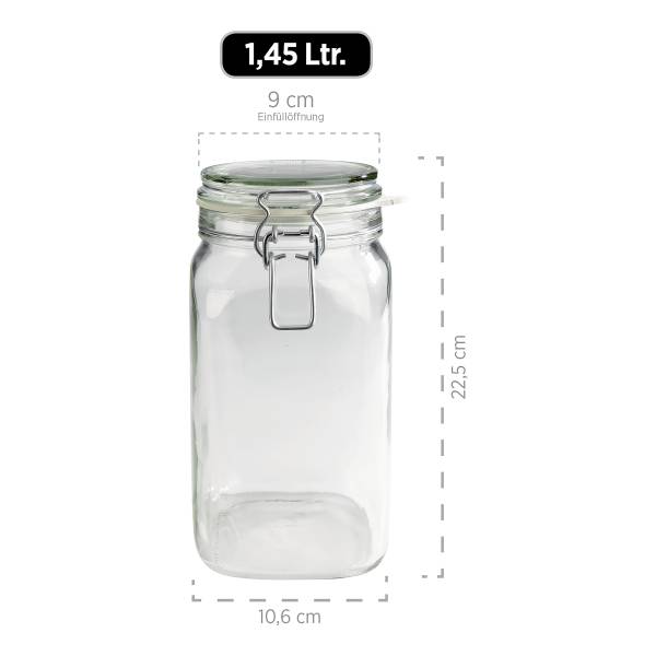 Einmachglas Yotki 6er-Set - Klarglas - Transparent