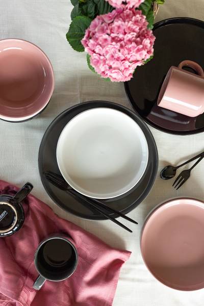 Geschirr-Set Beato 16-teilig - Schwarz