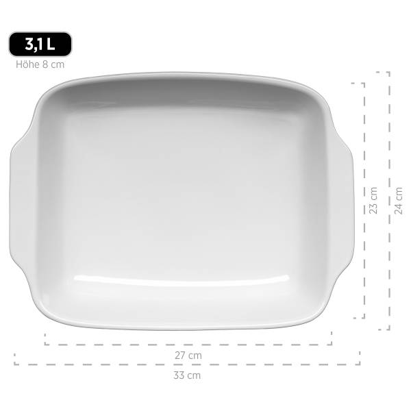 Auflaufform Ianti 2-teilig - Steinzeug - Beere