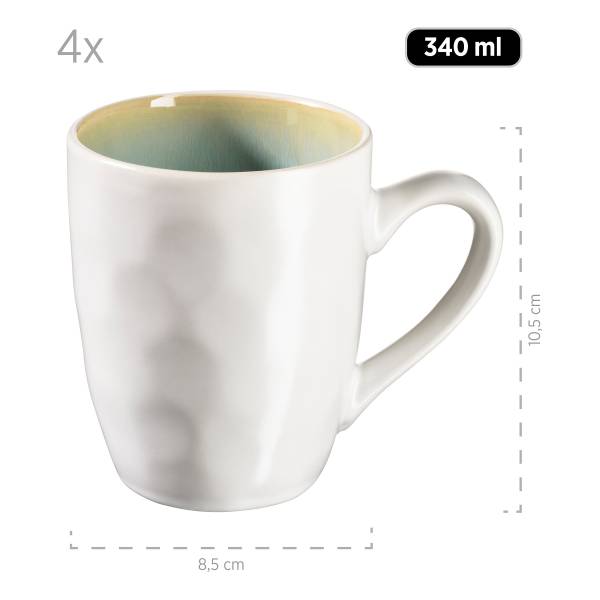 Kombiservice Kopan 16-teilig - Steinzeug - Grün