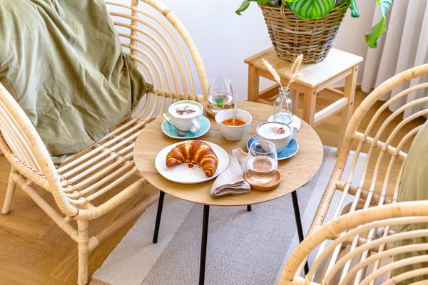 Kaffeetassenset Panki 8-teilig - Steinzeug - Weiß