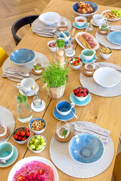 Kaffeetassenset Panki 8-teilig - Steinzeug - Weiß
