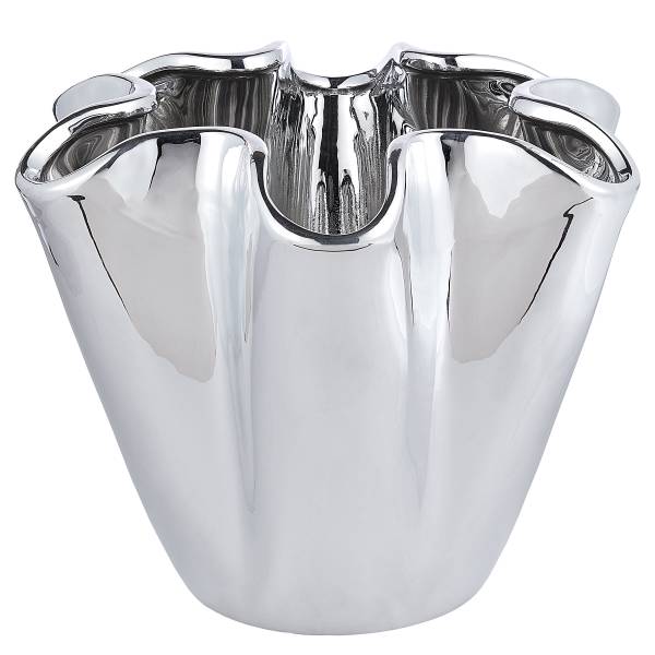 Vase REFLECT - Steingut - Silber