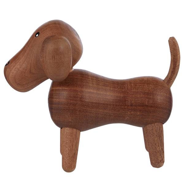 Deko-Dackel WOODY FOREST - Buchenholz - Braun
