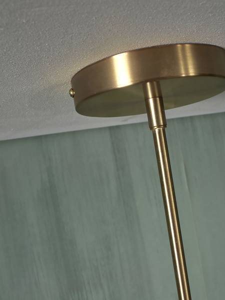 Pendelleuchte Carrara Typ B - Farbglas - Grau / Gold - 6-flammig