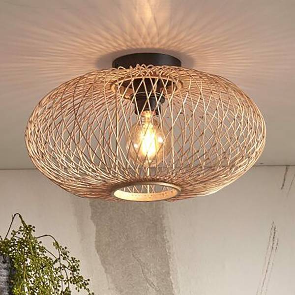 Deckenleuchte Cango - Bambus - Beige - 1-flammig