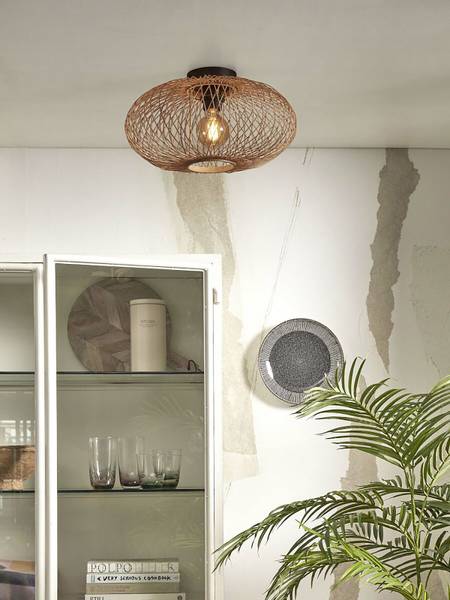 Deckenleuchte Cango - Bambus - Beige - 1-flammig