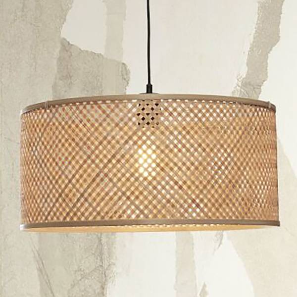 Pendelleuchte Java - Bambus - 1-flammig - Beige