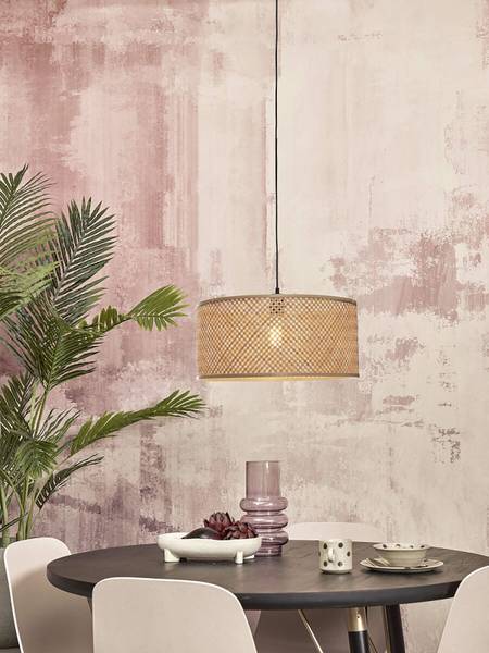 Pendelleuchte Java - Bambus - 1-flammig - Beige