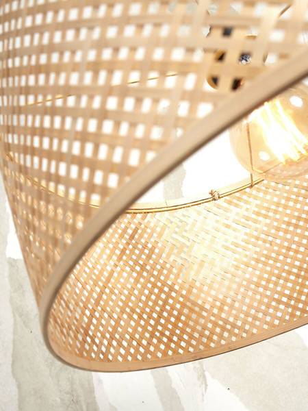 Pendelleuchte Java - Bambus - 1-flammig - Beige