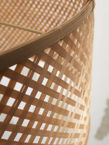 Pendelleuchte Java - Bambus - 1-flammig - Beige