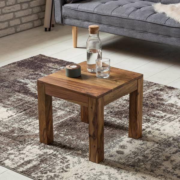 Massiver Beistelltisch Rainwood - Sheesham