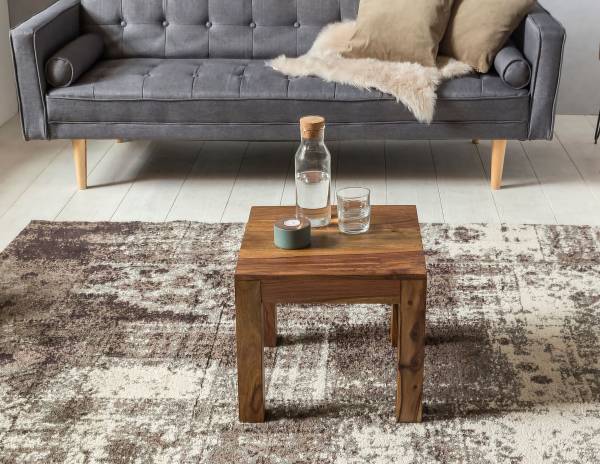 Massiver Beistelltisch Rainwood - Sheesham