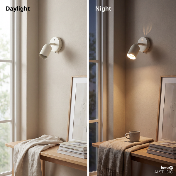 Akku-Wandleuchte DINA - 3-Stufen-Dimmer - inkl. Fernbedienung - Beige
