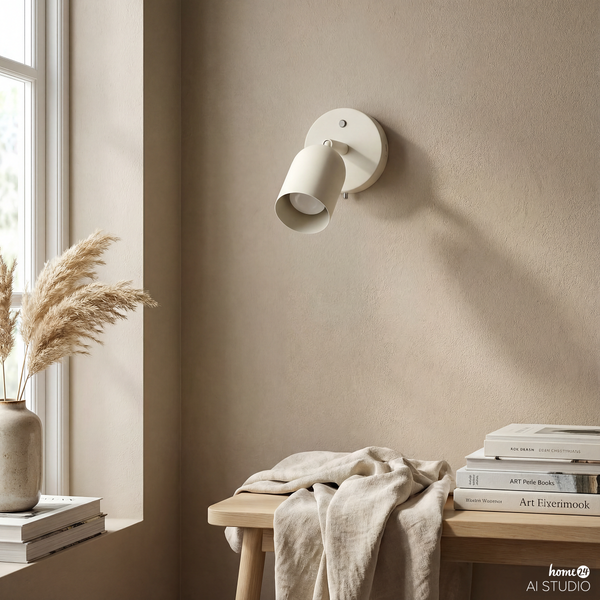 Akku-Wandleuchte DINA - 3-Stufen-Dimmer - inkl. Fernbedienung - Beige