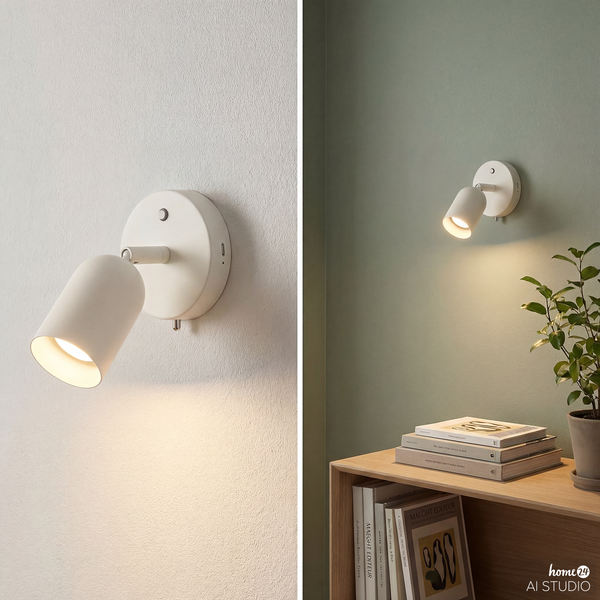 Akku-Wandleuchte DINA - 3-Stufen-Dimmer - inkl. Fernbedienung - Beige