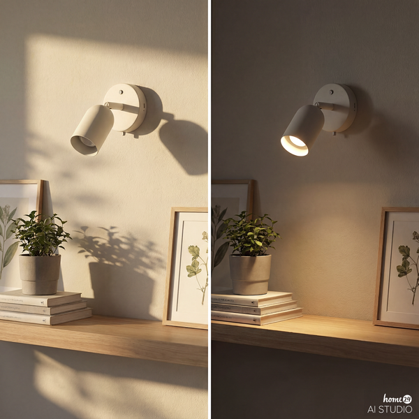 Akku-Wandleuchte DINA - 3-Stufen-Dimmer - inkl. Fernbedienung - Beige