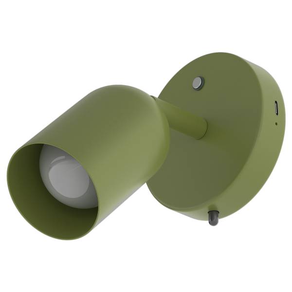 Akku-Wandleuchte DINA - 3-Stufen-Dimmer - inkl. Fernbedienung - Grün