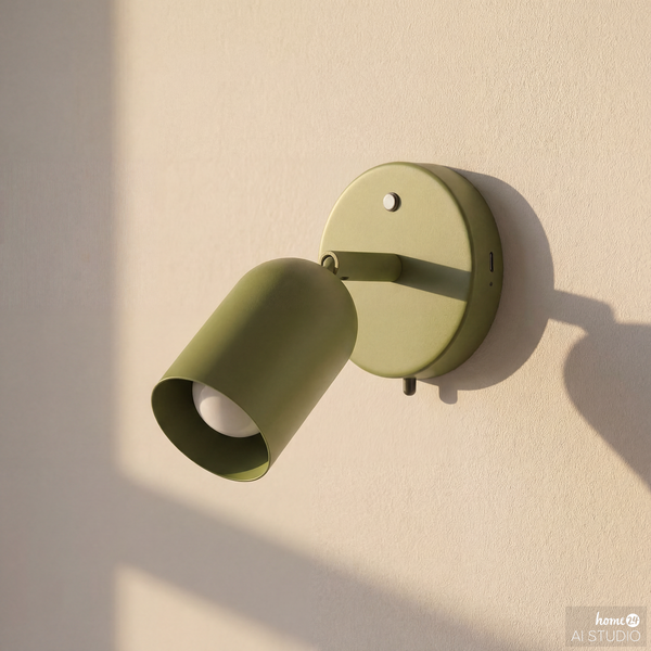 Akku-Wandleuchte DINA - 3-Stufen-Dimmer - inkl. Fernbedienung - Grün
