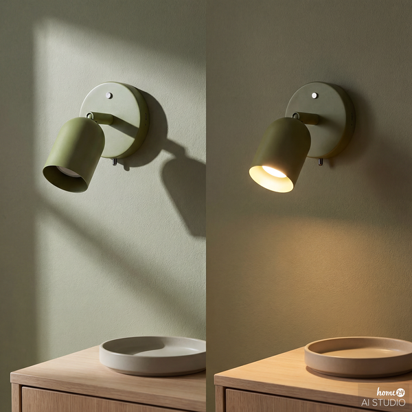 Akku-Wandleuchte DINA - 3-Stufen-Dimmer - inkl. Fernbedienung - Grün