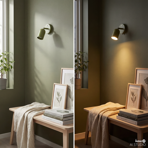 Akku-Wandleuchte DINA - 3-Stufen-Dimmer - inkl. Fernbedienung - Grün