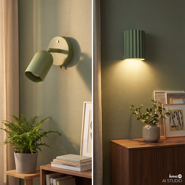 Akku-Wandleuchte DINA - 3-Stufen-Dimmer - inkl. Fernbedienung - Grün
