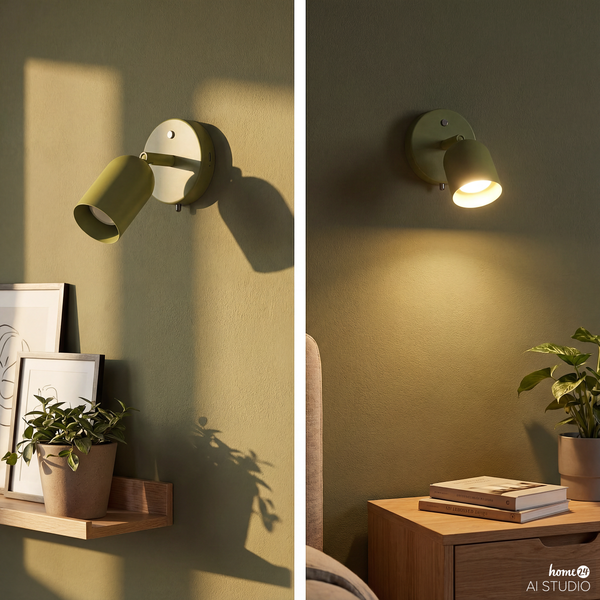 Akku-Wandleuchte DINA - 3-Stufen-Dimmer - inkl. Fernbedienung - Grün