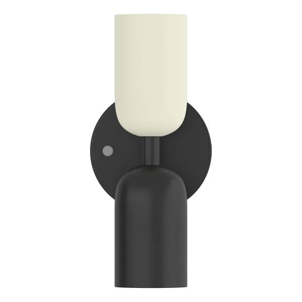 Akku-Wandleuchte NIMI - 3-Stufen-Dimmer - inkl. Fernbedienung - Schwarz / Creme