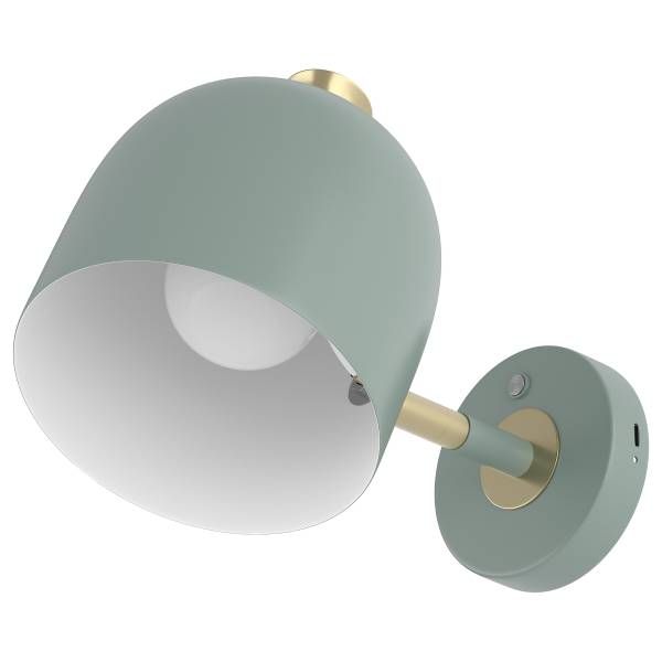 Akku-Wandleuchte RUMTO - 3-Stufen-Dimmer - inkl. Fernbedienung - Salbei