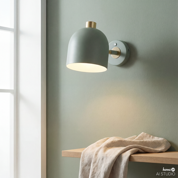 Akku-Wandleuchte RUMTO - 3-Stufen-Dimmer - inkl. Fernbedienung - Salbei