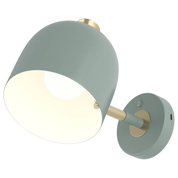 Akku-Wandleuchte RUMTO - 3-Stufen-Dimmer - inkl. Fernbedienung - Salbei