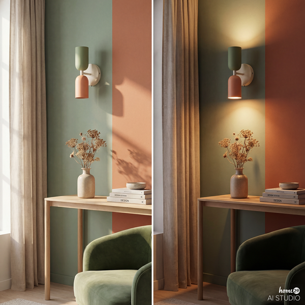 Akku-Wandleuchte NIMI - 3-Stufen-Dimmer - inkl. Fernbedienung - Multicolor