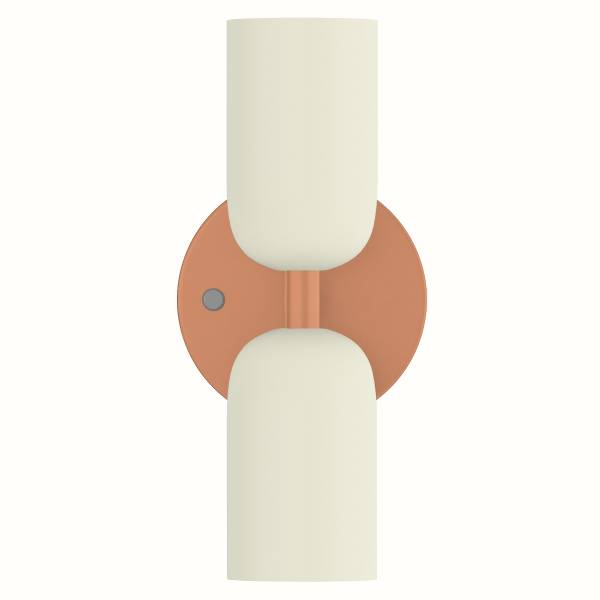 Akku-Wandleuchte NIMI - 3-Stufen-Dimmer - inkl. Fernbedienung - Creme / Orange