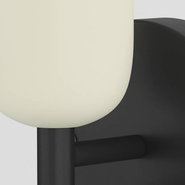 Akku-Wandleuchte NIMI - 3-Stufen-Dimmer - inkl. Fernbedienung - Creme / Schwarz