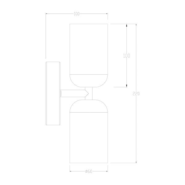 Akku-Wandleuchte NIMI - 3-Stufen-Dimmer - inkl. Fernbedienung - Creme / Schwarz