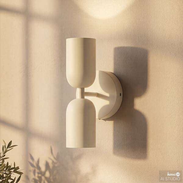 Akku-Wandleuchte NIMI - 3-Stufen-Dimmer - inkl. Fernbedienung - Creme