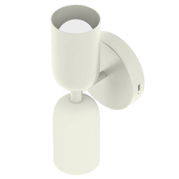 Akku-Wandleuchte NIMI - 3-Stufen-Dimmer - inkl. Fernbedienung - Creme