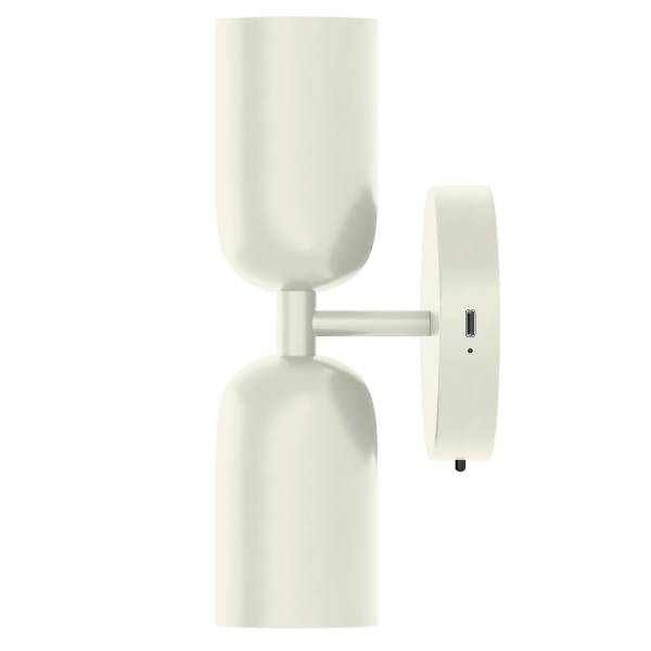 Akku-Wandleuchte NIMI - 3-Stufen-Dimmer - inkl. Fernbedienung - Creme