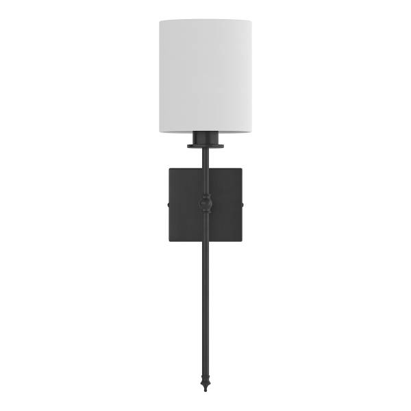 Wandleuchte ESTE mit Akku-Leuchtmittel - RGB-Leuchtmittel - inkl. Fernbedienung - Weiß / Schwarz