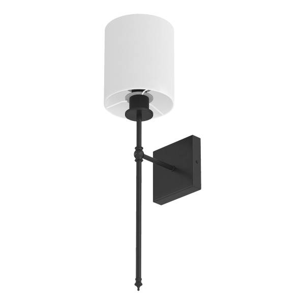 Wandleuchte ESTE mit Akku-Leuchtmittel - RGB-Leuchtmittel - inkl. Fernbedienung - Weiß / Schwarz
