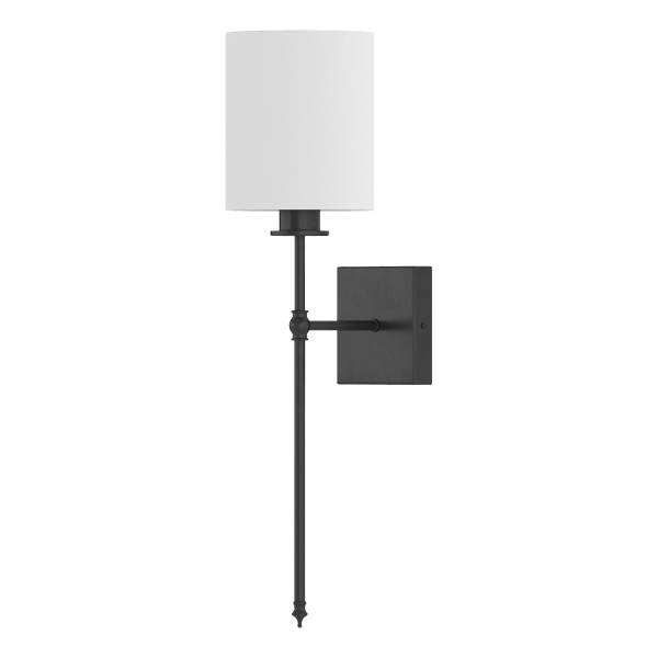 Wandleuchte ESTE mit Akku-Leuchtmittel - RGB-Leuchtmittel - inkl. Fernbedienung - Weiß / Schwarz