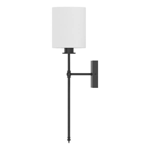 Wandleuchte ESTE mit Akku-Leuchtmittel - RGB-Leuchtmittel - inkl. Fernbedienung - Weiß / Schwarz