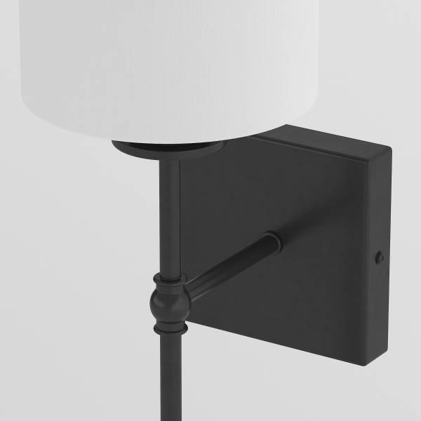 Wandleuchte ESTE mit Akku-Leuchtmittel - RGB-Leuchtmittel - inkl. Fernbedienung - Weiß / Schwarz