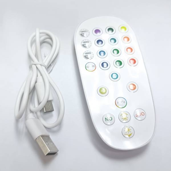 Wandleuchte ESTE mit Akku-Leuchtmittel - RGB-Leuchtmittel - inkl. Fernbedienung - Weiß / Schwarz