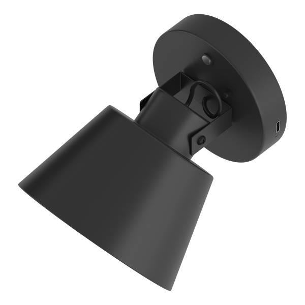 Akku-Wandleuchte SMI - 3-Stufen-Dimmer - inkl. Fernbedienung - Schwarz