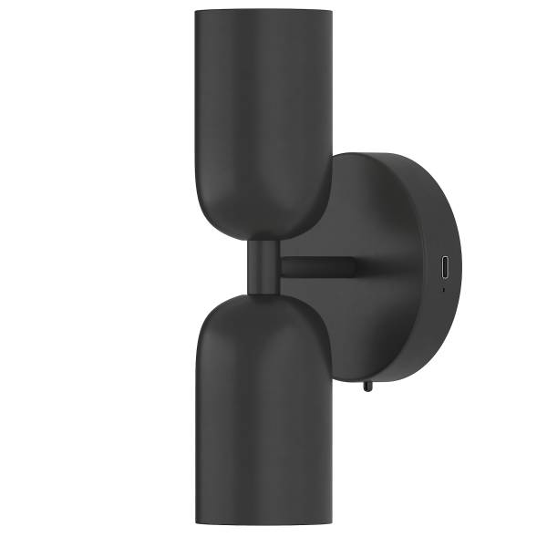 Akku-Wandleuchte NIMI - 3-Stufen-Dimmer - inkl. Fernbedienung - Schwarz