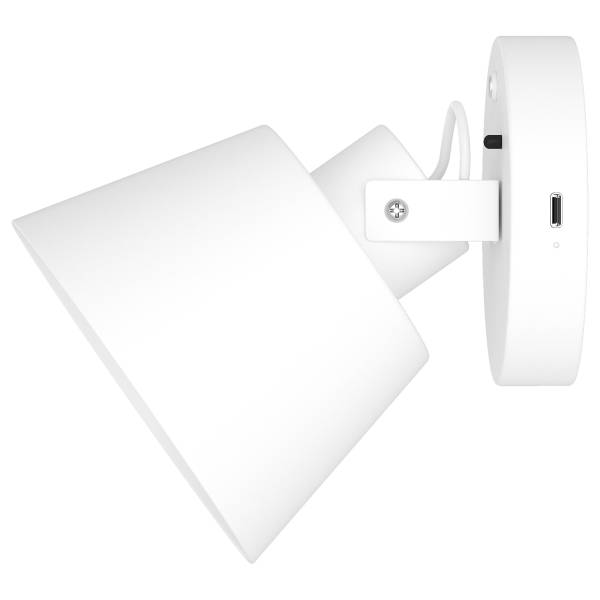 Akku-Wandleuchte SMI - 3-Stufen-Dimmer - inkl. Fernbedienung - Weiß