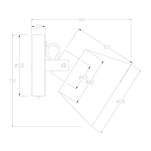 Akku-Wandleuchte SMI - 3-Stufen-Dimmer - inkl. Fernbedienung - Weiß